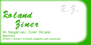 roland ziner business card